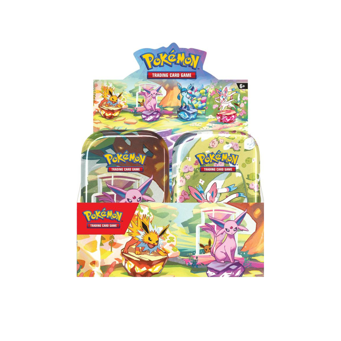 Pokemon Prismatic Evolutions - Mini Tins Display - 8 Tins